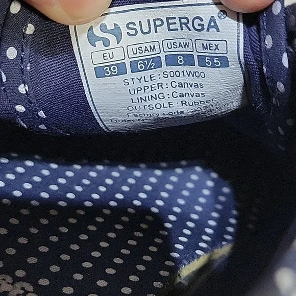 Superga Navy Polka Dot Sneakers - Picture 11 of 11
